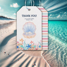 Majestic Pearl under Sea Baby Shower Presentetikett