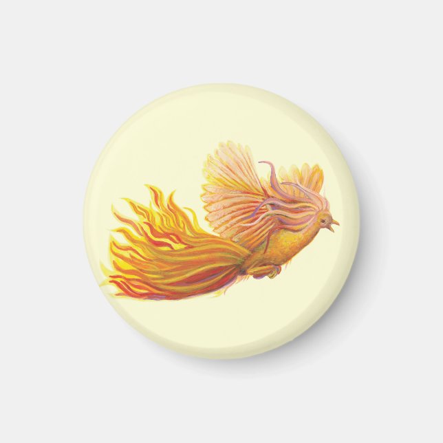 Majestic Phoenix Bird Magnet (Framsidan)
