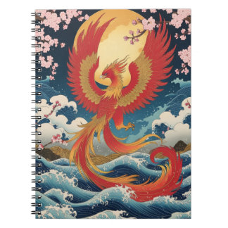 Majestic Phoenix Notebook - Japanese Fantasy Art Anteckningsbok