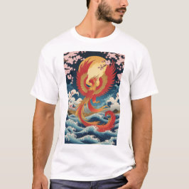 Majestic Phoenix Rising - Japanese Fantasy Art T Shirt