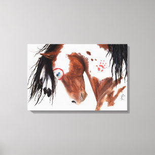Majestic Pinto Horse av BiHrLe Art Kanvastryck