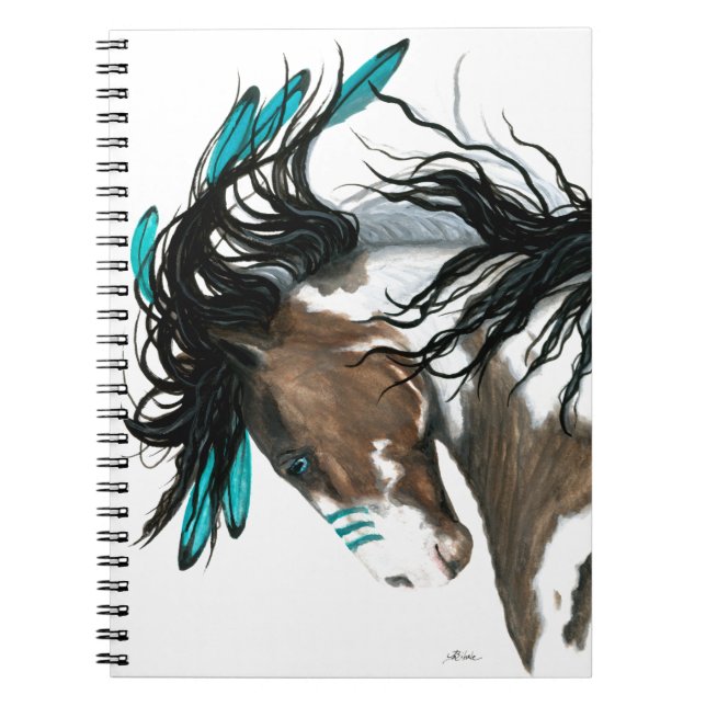 Majestic Pinto Horse by Bihrle Anteckningsbok (Framsidan)