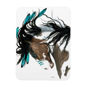 Majestic Pinto Horse by Bihrle Magnet