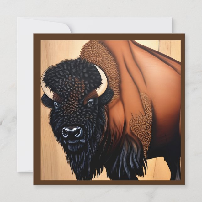 Majestic Prairie Bison - Vild och kostnadsfri Kort (Framsida)