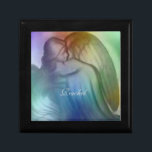 Majestic Rainbow Angel keepsakbox Smyckeskrin<br><div class="desc">Den här regnbågsängelkeepsakboxen gör en underbar jul,  valentindag,  födelsedag,  babydusch eller mors dag-gåva. Välj din låda storlek och ram färg. Anpassa med namn eller datum.</div>