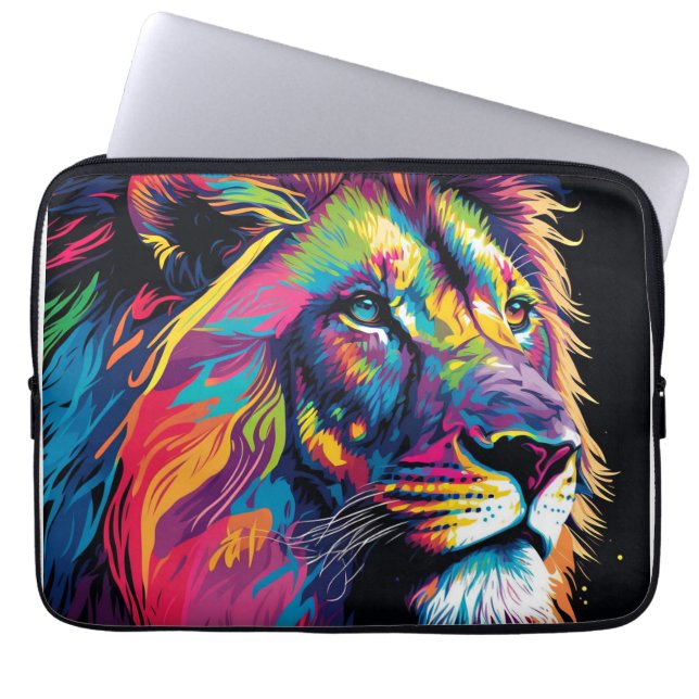 Majestic Rainbow Lejon Laptop Fodral (Framsidan)