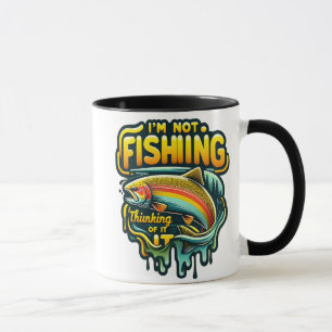 Majestic Rainbow Trout Leaping at Dawn in a Serene Mugg