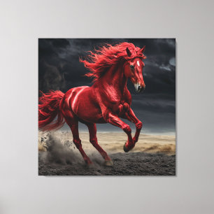 Majestic Red Horse Running Canvastryck