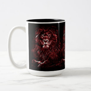 Majestic Red Lejon Två-Tonad Mugg