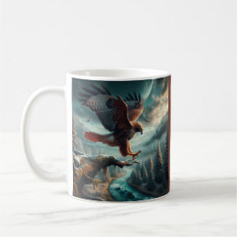 Majestic Red Tails Hawk Soaring Kaffemugg