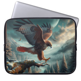 Majestic Red Tails Hawk Soaring Laptop Fodral