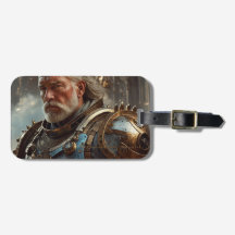 Majestic Regal Steampunk Kung Luggage Tag