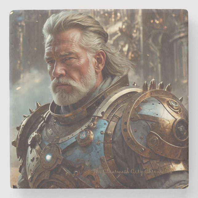 Majestic Regal Steampunk Kung Stone Underlägg (Framsidan)