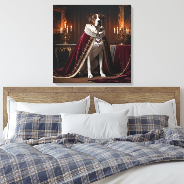 Majestic Renaissance Hund Vintage Candle Canvastryck (Insitu (sovrum))