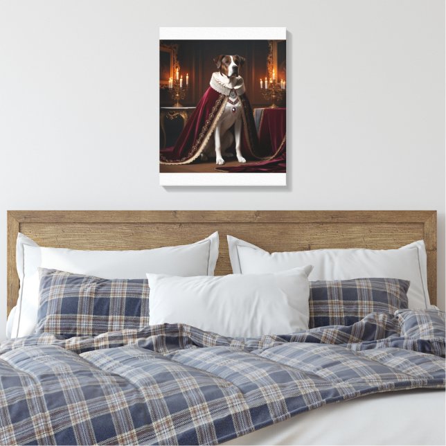 Majestic Renaissance Hund Vintage Candle Canvastryck (Insitu (sovrum))