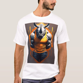 Majestic Rhino in Savanna T-Shirt Design