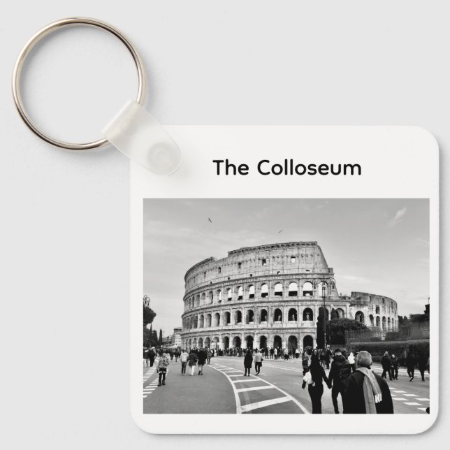 Majestic Roman Colosseum: Iconic Sunset Architectu Nyckelring (Framsida)