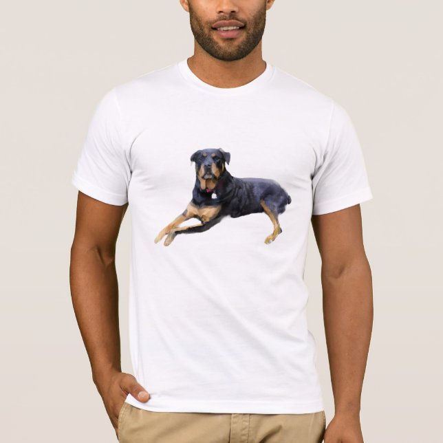 Majestic Rottweiler: Serenity in Strength T Shirt (Framsida)