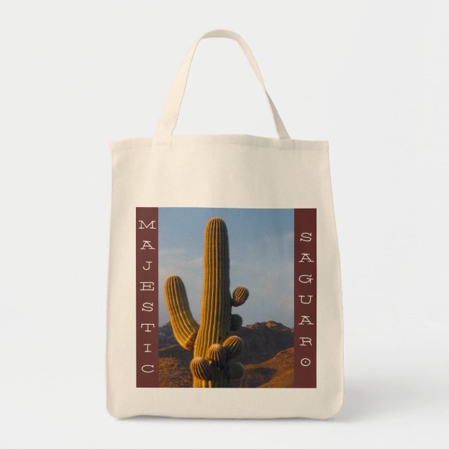 Majestic Saguaro - Organic tote Tygkasse (Framsidan)