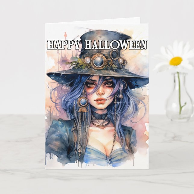 Majestic Salem Witch | HAPPY HALLOWEEN Kort (Liten växt)