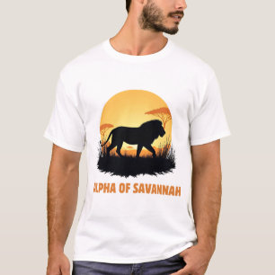 Majestic Savannah Lejon Graphic Tee Bold Wildlife