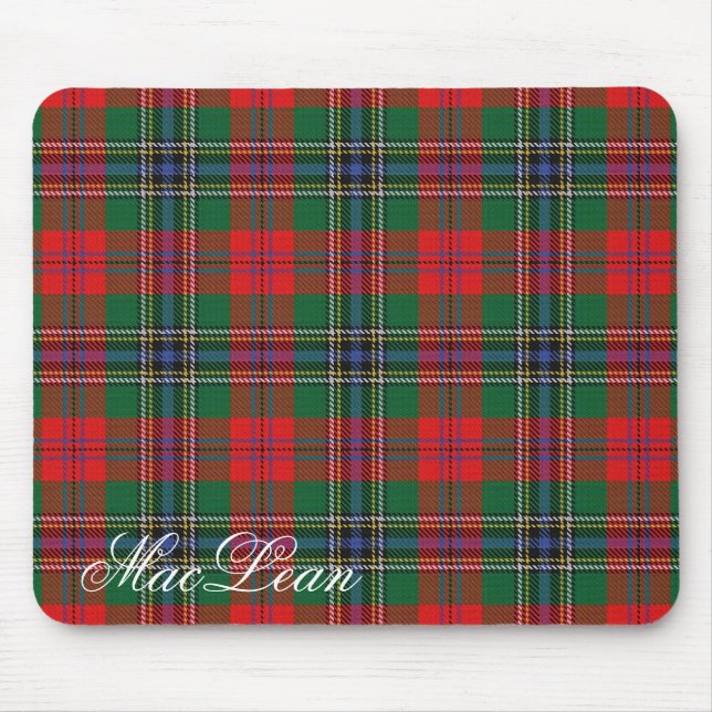 Majestic Scottish Klan MacLean Tartan Musmatta (Framsidan)