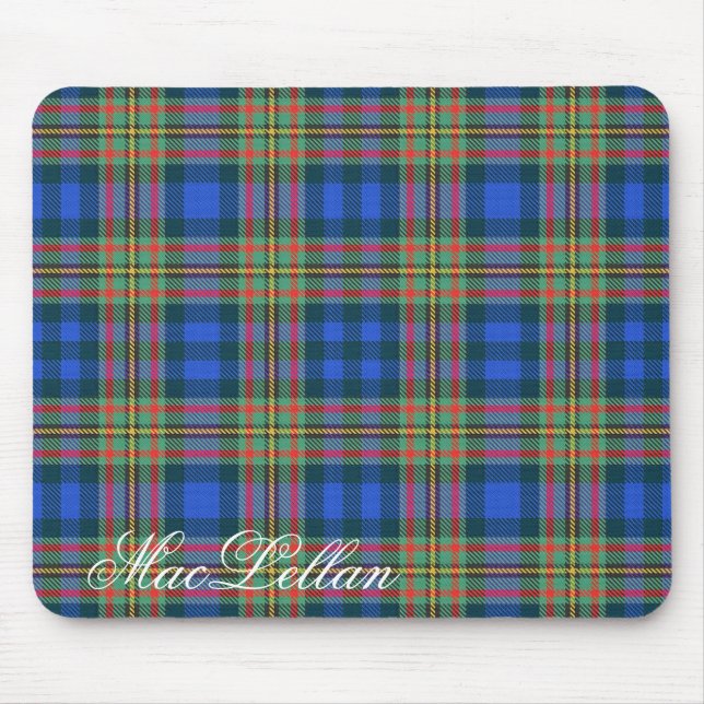 Majestic Scottish Klan MacLellan Tartan Musmatta (Framsidan)