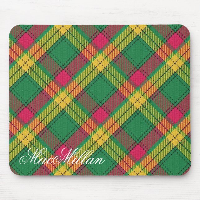 Majestic Scottish Klan MacMillan Tartan Musmatta (Framsidan)