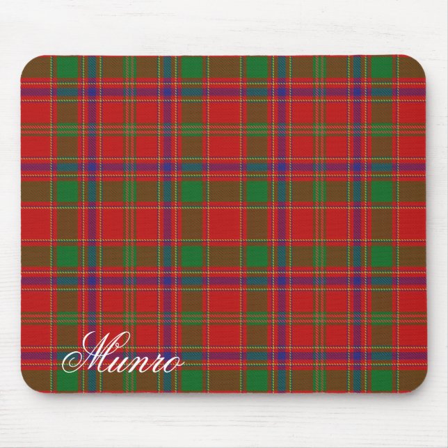 Majestic Scottish Klan Munro Tartan Musmatta (Framsidan)