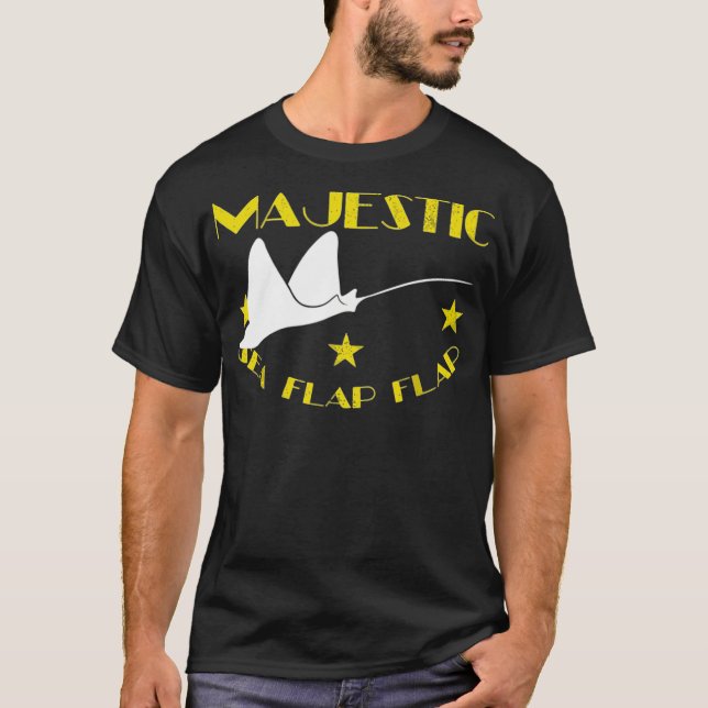 Majestic Sea Flap Sea Animal Lover Manta Ray T Shirt (Framsida)