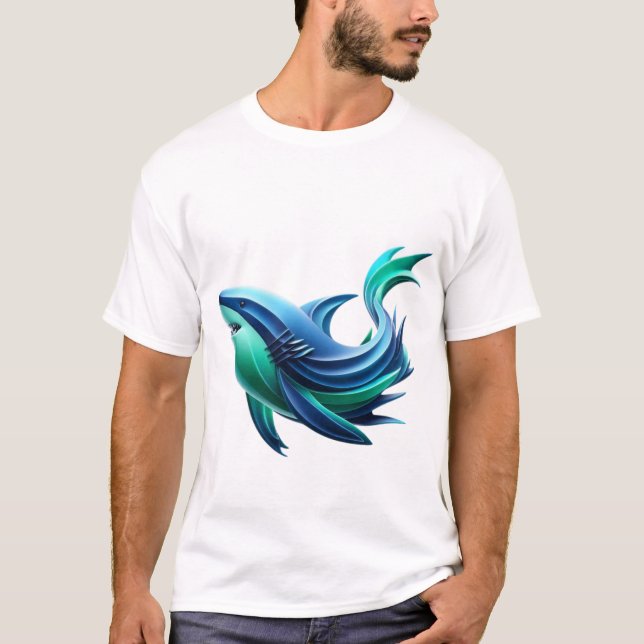 Majestic Shark Wonders T Shirt (Framsida)