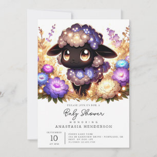 Majestic Sheep Baby Shower Inbjudningar