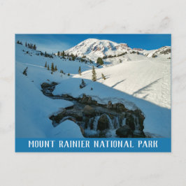 Majestic Snowbound Mt. Rainier Vykort