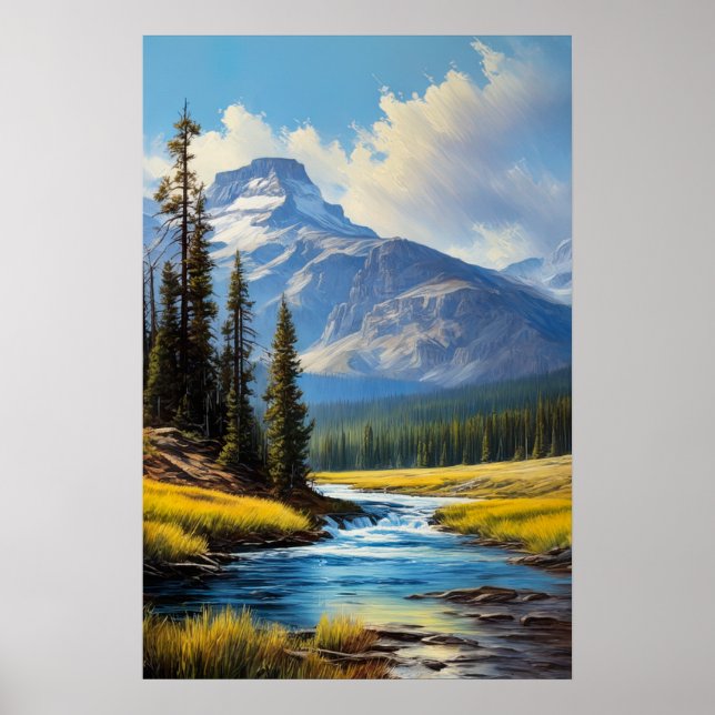 Majestic Snowy Mountain Poster (Framsidan)