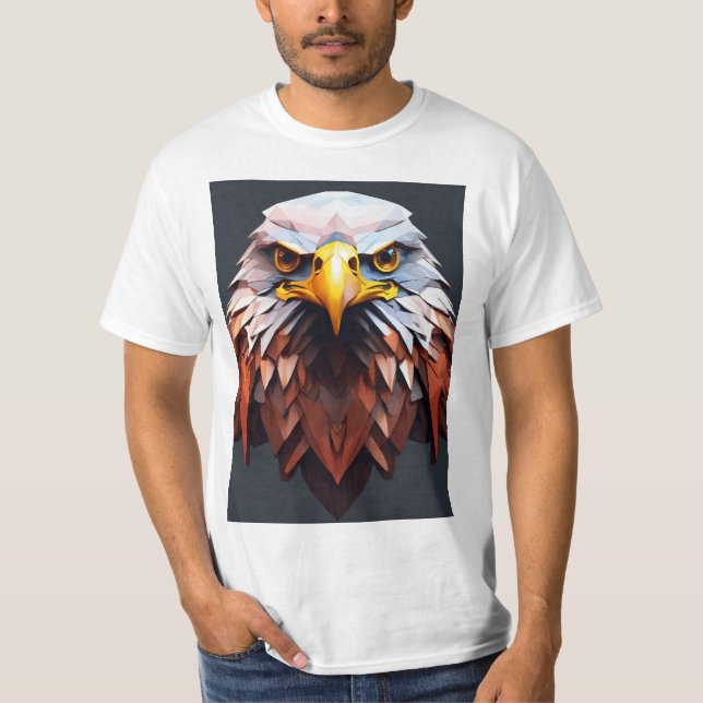 Majestic Soar: Falcon Elegance Tee (Framsida)