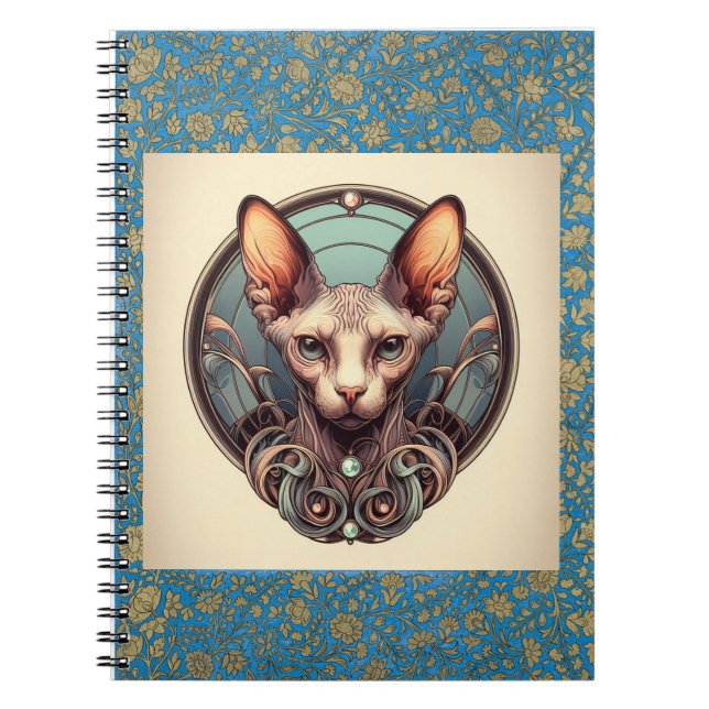 Majestic Sphinx: Kattdjuret Guardian Planner Anteckningsbok (Framsidan)