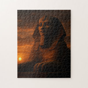 Majestic Sphinx Mystique Ancient Sunset Art Pussel
