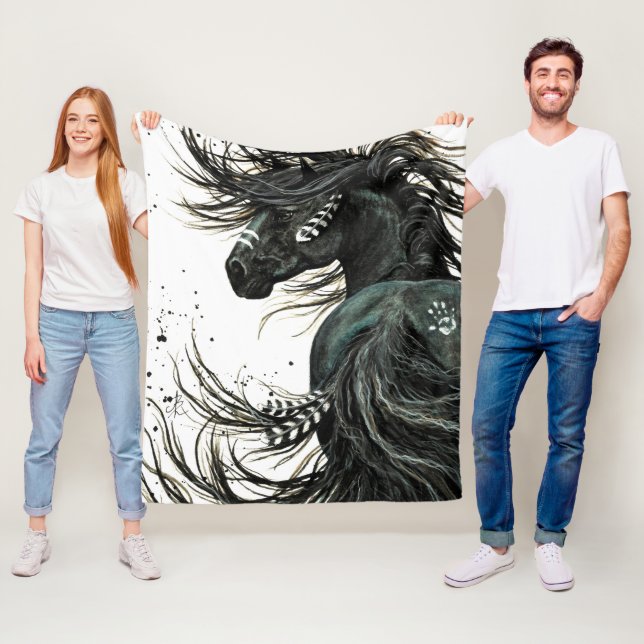 Majestic Spirit Horse by Bihrle Fleecefilt (På plats)