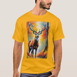 Majestic Stag Amidst Autumn Splendor T Shirt
