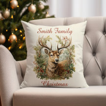Majestic Stag Festive Dekorativ kudde