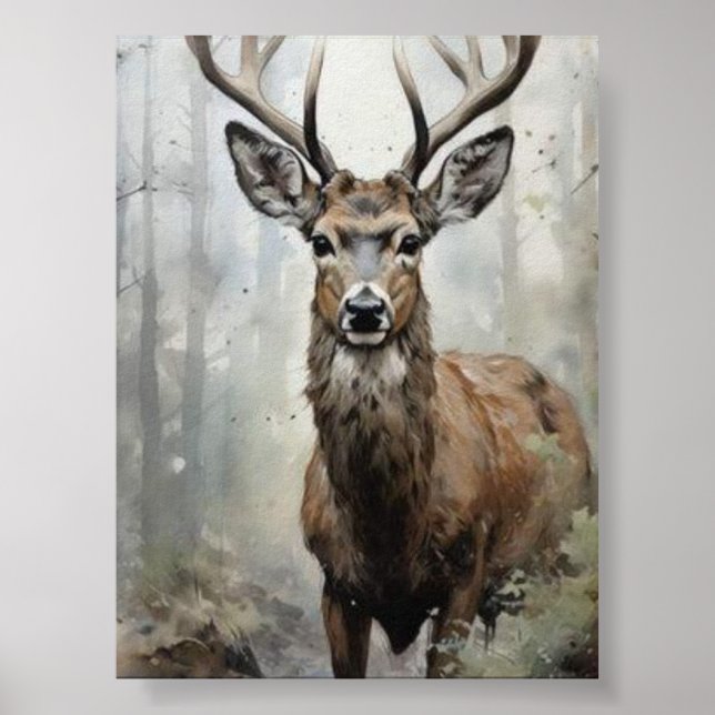 Majestic Stag in the Mist Poster (Framsidan)
