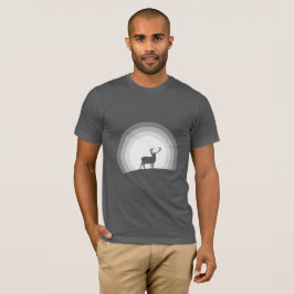Majestic Stag Silhouette Under Lunar Light T Shirt