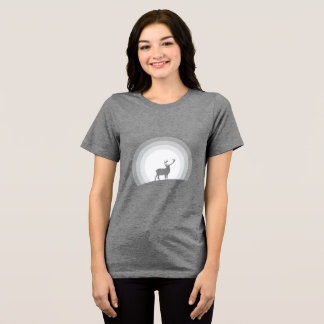 Majestic Stag Silhouette Under Lunar Light T Shirt