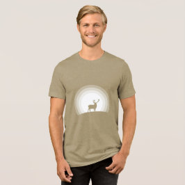 Majestic Stag Silhouette Under Lunar Light T Shirt