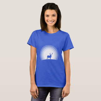 Majestic Stag Silhouette Under Lunar Light T Shirt
