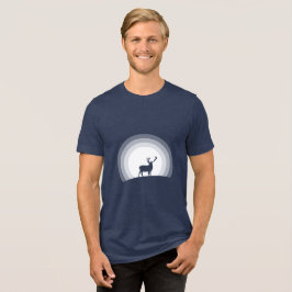 Majestic Stag Silhouette Under Lunar Light T Shirt