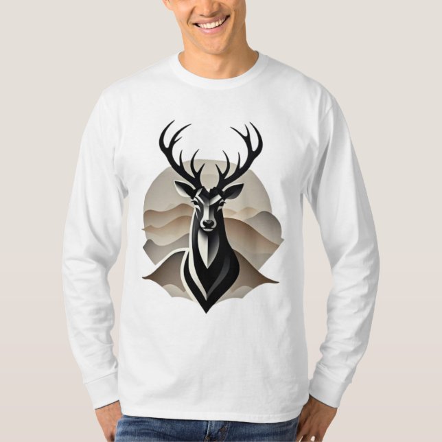 Majestic Stag - Wilderness Spirit T Shirt (Framsida)