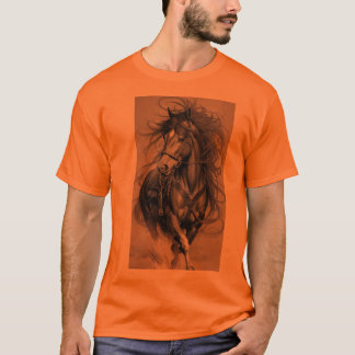 Majestic Stallion in Saffron: Fet & Elegant T-Shi T Shirt