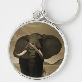 Majestic Stature Rund Silverfärgad Nyckelring