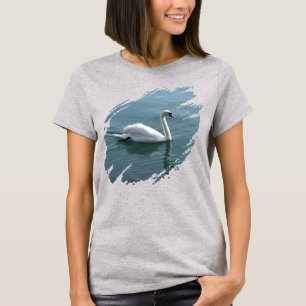 Majestic Svan Gliding på Sjö T Shirt